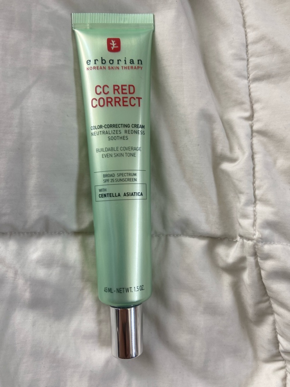 ERBORIAN CC RED CORRECT COLOR CORRECTING CREAM SPF25 WITH CENTELLA ASIATICA